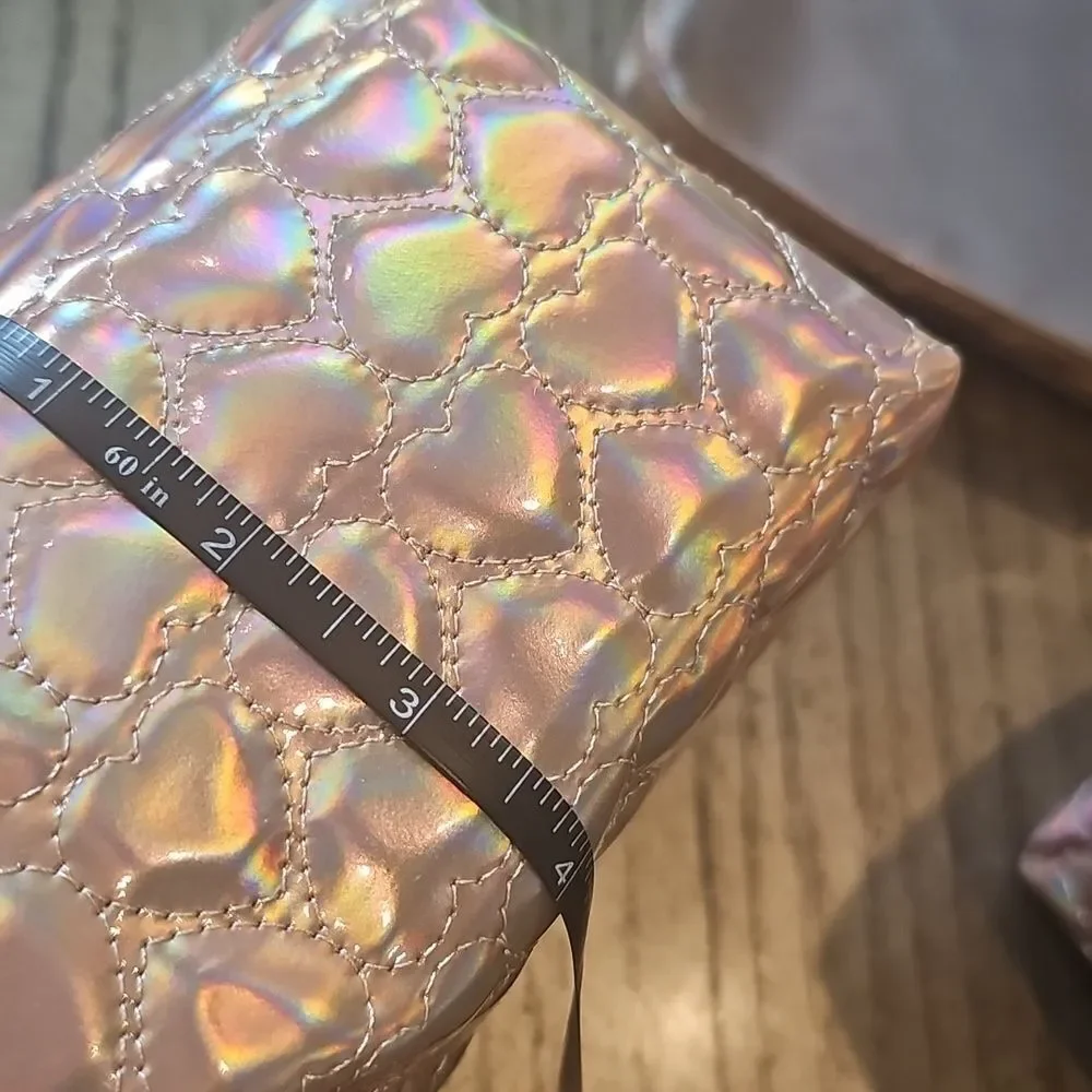 Iridescent travel makeup bag set NWT